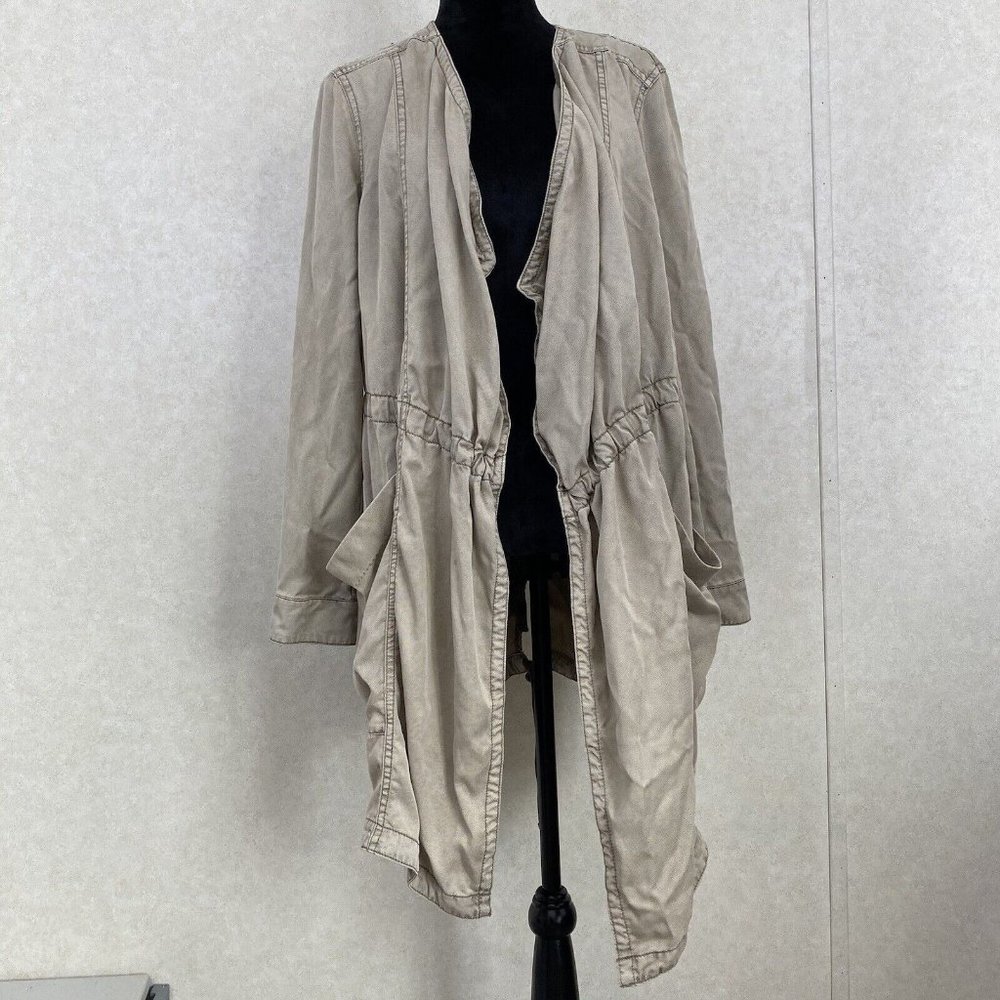 HEI HEI Anthropologie Khaki Colored OpenFront Lightweight Jacket/Coat Size Large